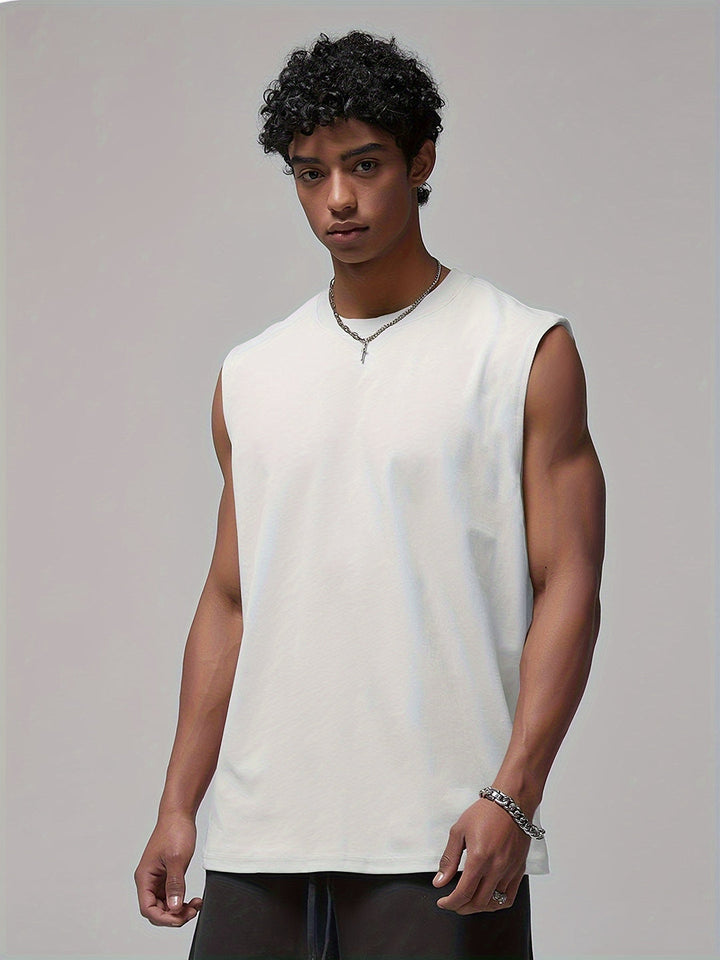 Heren tanktop zomer, mouwloos en lichtgewicht, ideaal voor casual comfort en strandkleding.