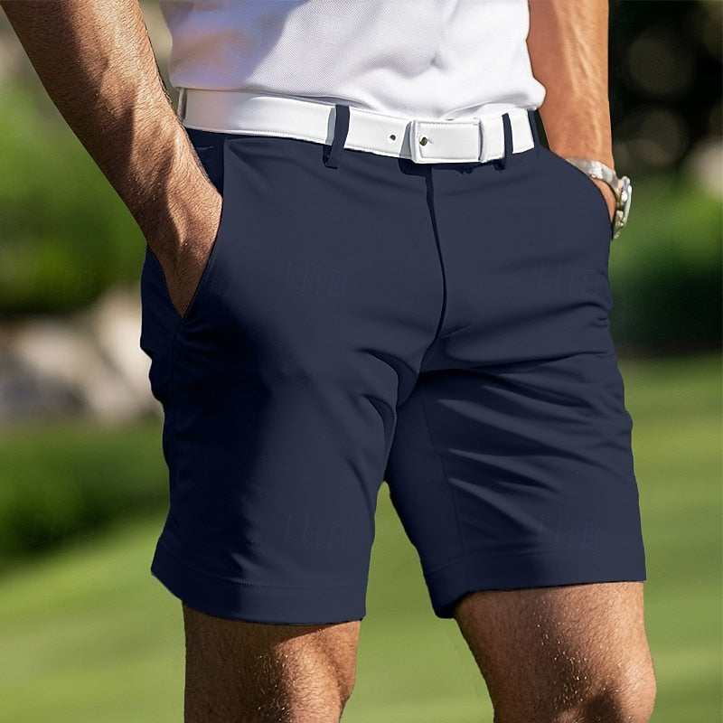 Blauwe ademende heren shorts met regular fit, ideaal voor zomerse casual outfits en comfortabele vrije tijd.