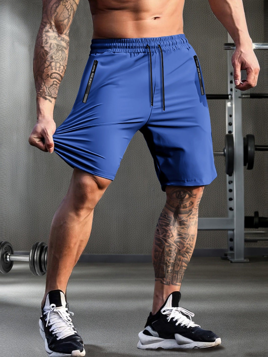 Groene casual heren shorts, ademend en sneldrogend, met trekkoord, veelzijdig voor strand of stad.