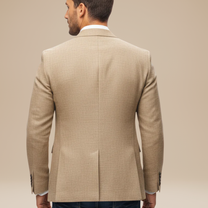 Grijs slim fit heren colbert, een stijlvolle en elegante blazer. Essentiële bovenkleding voor heren.