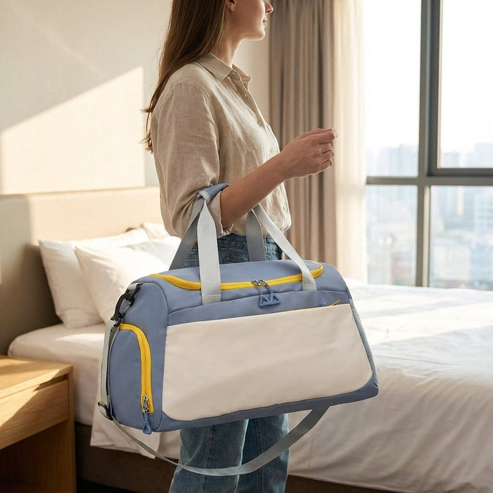GearMate unisex waterbestendige weekendreistas, ideaal voor korte trips. Ruim hoofdvak, apart schoenenvak.