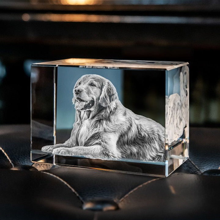 Uniek gepersonaliseerd kristal voor het vastleggen van een kostbare herinnering, ideaal als cadeau.