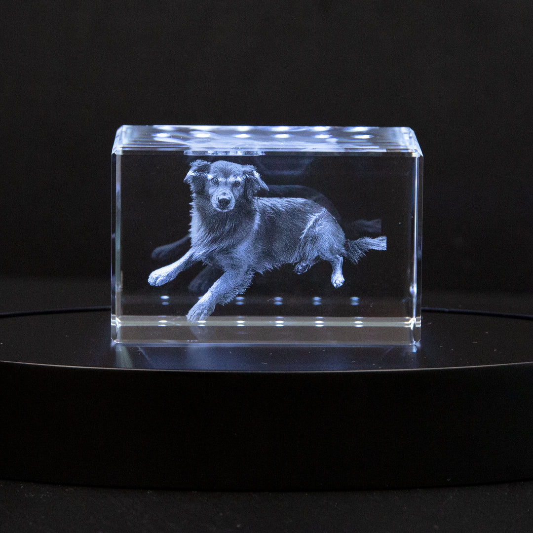 Speciaal fotokristal cadeau met uw unieke gravure, een onvergetelijk geschenk voor elke gelegenheid.