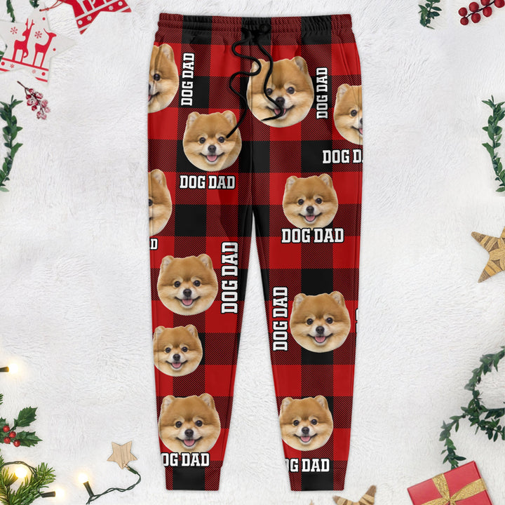 Gepersonaliseerde joggingbroek met foto van huisdier (hond/kat), comfortabel voor mannen, vrouwen, kinderen. Uniek cadeau.