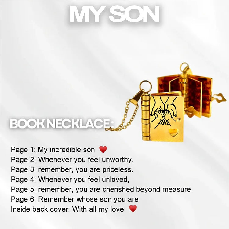 Zilveren boek ketting als uniek liefdesgeschenk, personaliseerbaar en elegant.