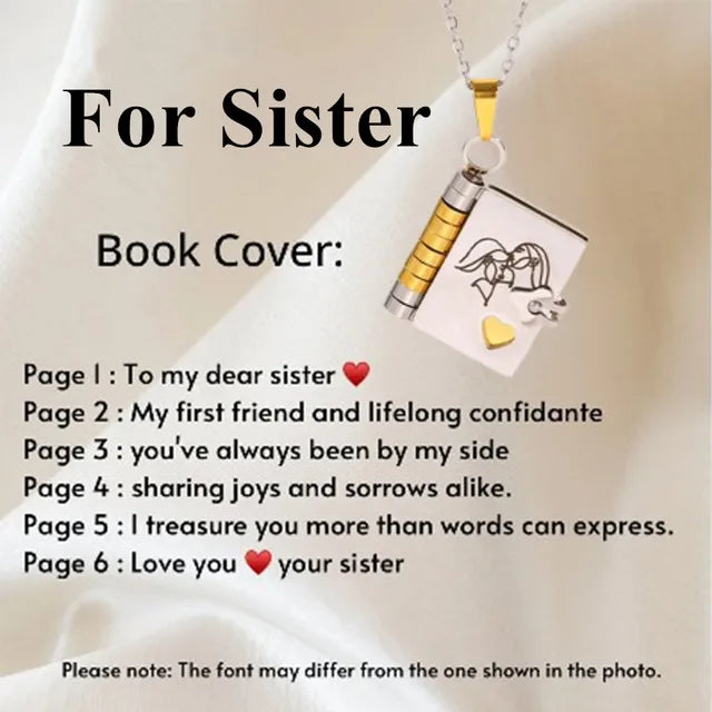 Gouden sieraad: gepersonaliseerde boek ketting, tijdloze herinnering en liefde.