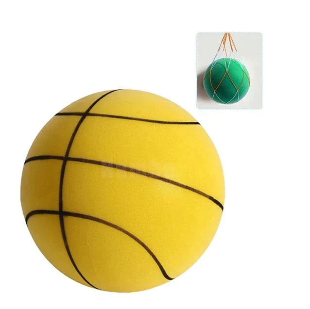 Set van twee geruisloze schuim basketballen, ideaal voor binnenshuis training en speelplezier.