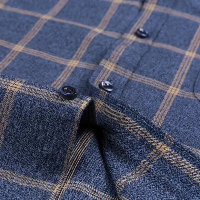 Stijlvol geruit overhemd met lange mouwen voor heren, comfortabel, modern en perfect voor elke dag.