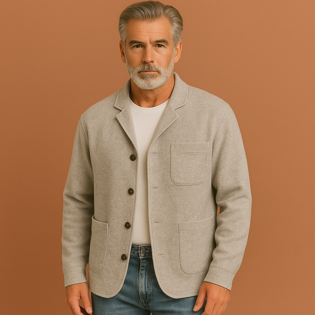 Geruite heren blazer, ideaal voor casual en zakelijke lente/zomer outfits. Stijlvol en comfortabel jasje.