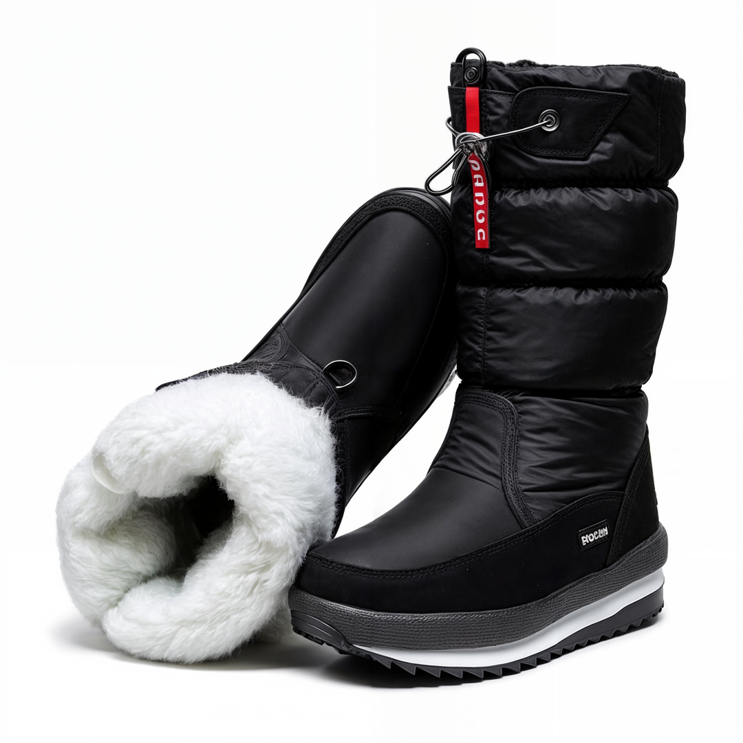 Stijlvolle dames winterboots met platformzool, gevoerd voor extra warmte en comfort. Perfect voor wintermode.