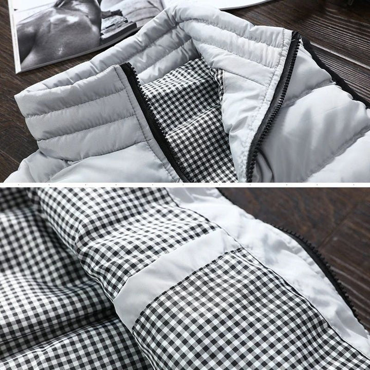 "Gevoerde waterdichte heren bodywarmer, lichtgewicht met zakken en ritssluiting, ideaal voor stijl en bescherming buiten."