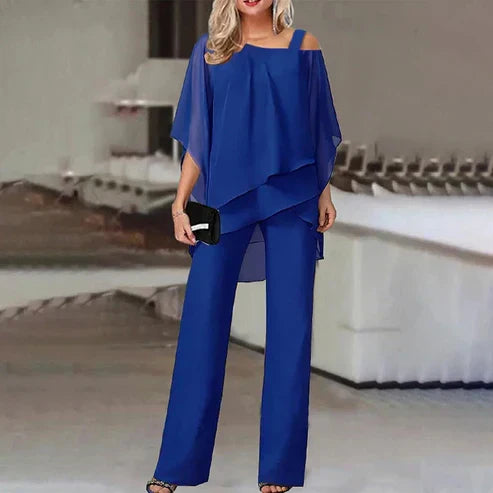 "Giuliana Set, stijlvol 2-delig damesensemble, elegant ontwerp in zachte tinten voor diverse gelegenheden, comfort en klasse.