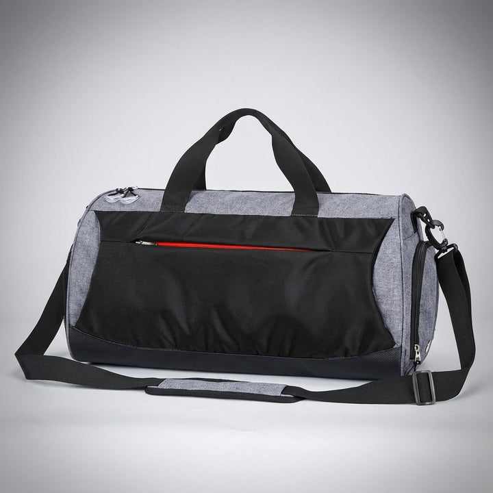 Ruime maar compacte TravelDry organizer duffeltas van 30 liter met waterdichte oxford stof en apart schoenenvak.