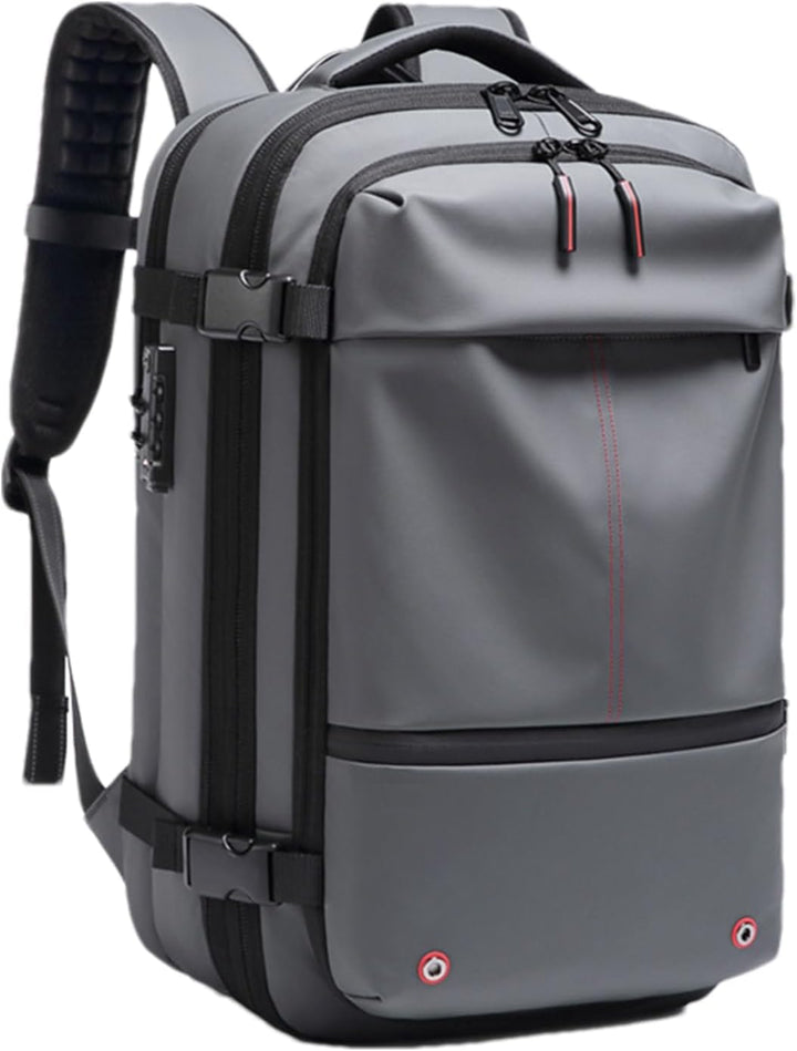 Organiserende reisrugzak, 60L waterdicht en uitbreidbaar, met apart laptopvak voor dagelijks gebruik of reizen.