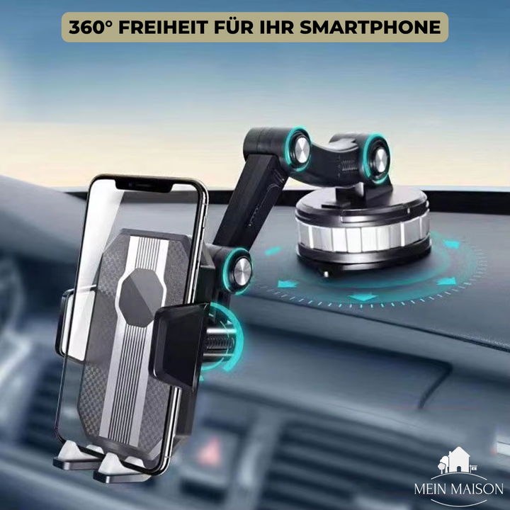 Dashboard telefoonhouder: GripTech met krachtige zuignap, draaibaar voor smartphone, ideaal voor handsfree navigatie.