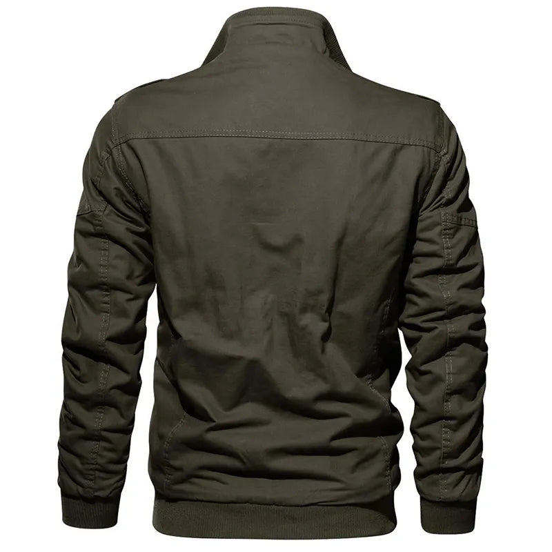 Heren winterjas: militair bomberjack met comfortabele pasvorm, casual herenmode.