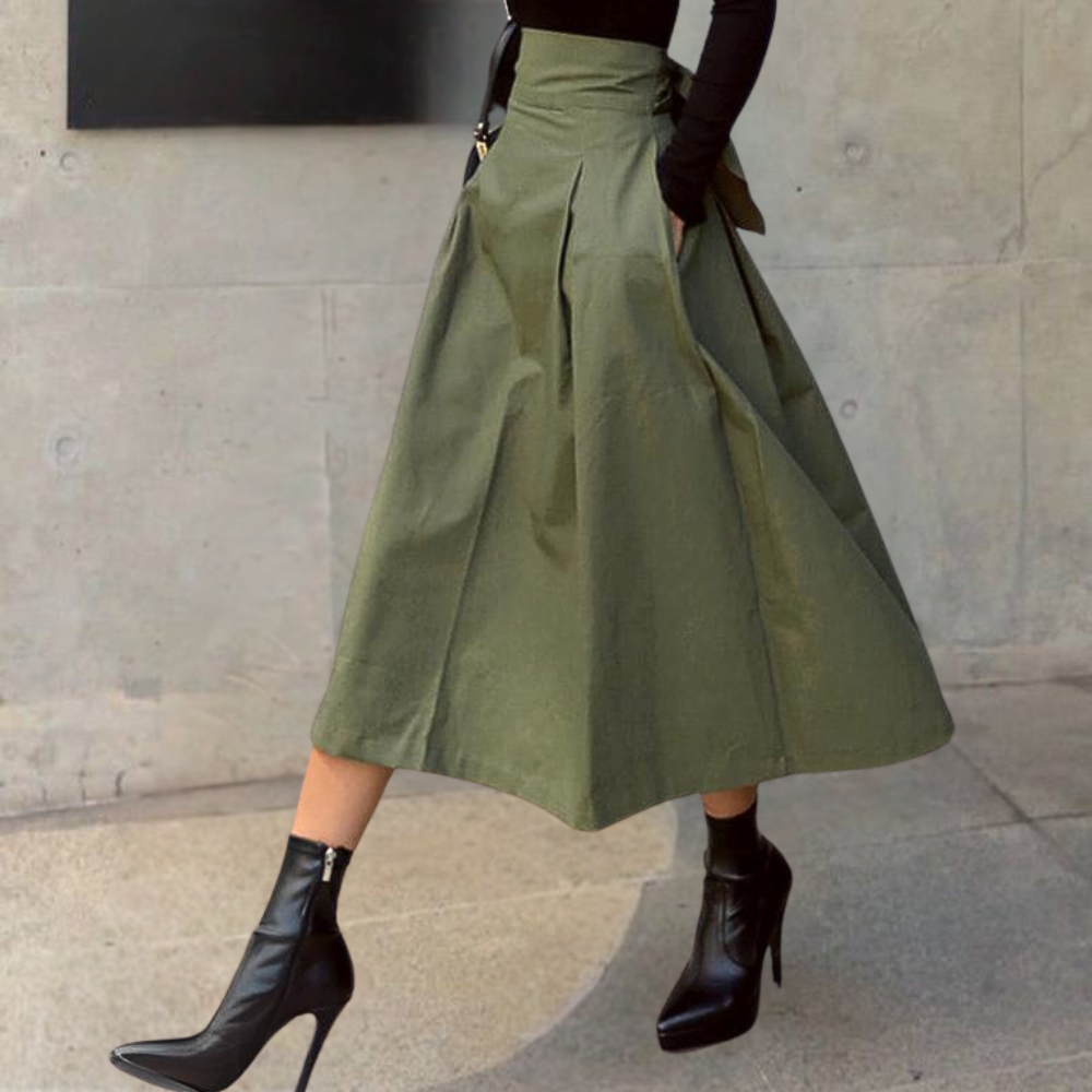Chique damesrok met hoge taille, elegant en modieus in diverse kleuren. Ideaal voor zakelijk en vrijetijd.