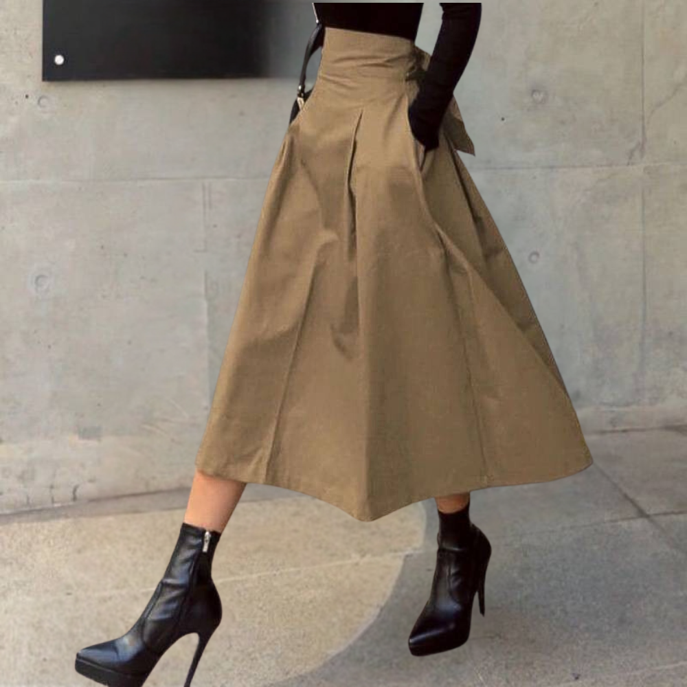 Stijlvolle damesrok met hoge taille, comfortabel en elegant, perfect voor een modieuze look. Vrouwenmode.