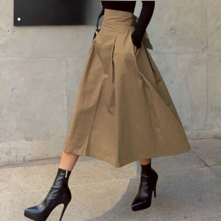 Stijlvolle damesrok met hoge taille, comfortabel en elegant, perfect voor een modieuze look. Vrouwenmode.