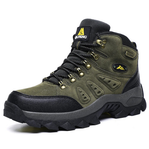 Groene heren All-Terrain Comfort wandelschoenen, duurzaam en waterafstotend, ideaal voor buiten.