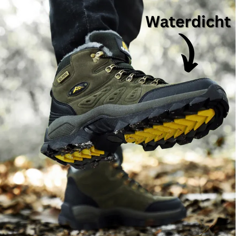 Heren All-Terrain Comfort wandelschoenen in groen, waterafstotend voor alle weersomstandigheden.