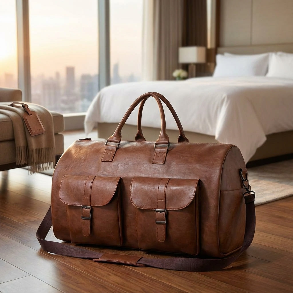 Grote Carrylux weekender reistas met schoenenvak. Stijlvolle, praktische duffelbag, perfect als handbagage & reisbagage. Unisex design.