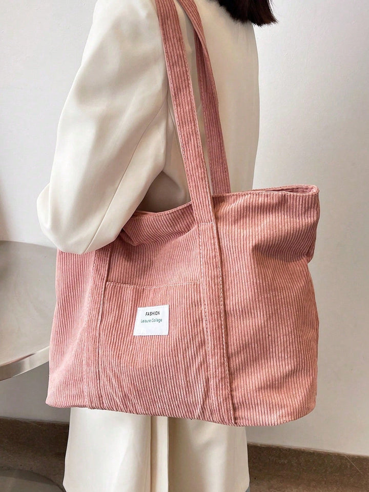 Functionele corduroy werktas, grote tote bag voor dames & heren, stijlvol & praktisch.