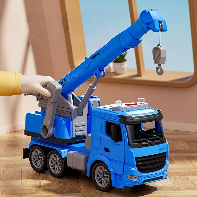 Interactieve kraanwagen van ABS kunststof, ideaal voor creatief bouwplaats speelgoed voor jongens en meisjes.