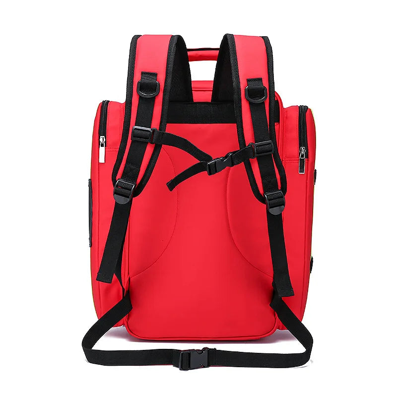 RescueReady medische EHBO-rugzak, essentieel voor overleving en noodhulp, robuust en waterafstotend.