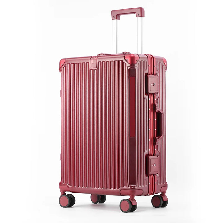 Lichtgewicht harde koffer met stevig aluminium frame en TSA slot, voor zorgeloos en stijlvol reizen.