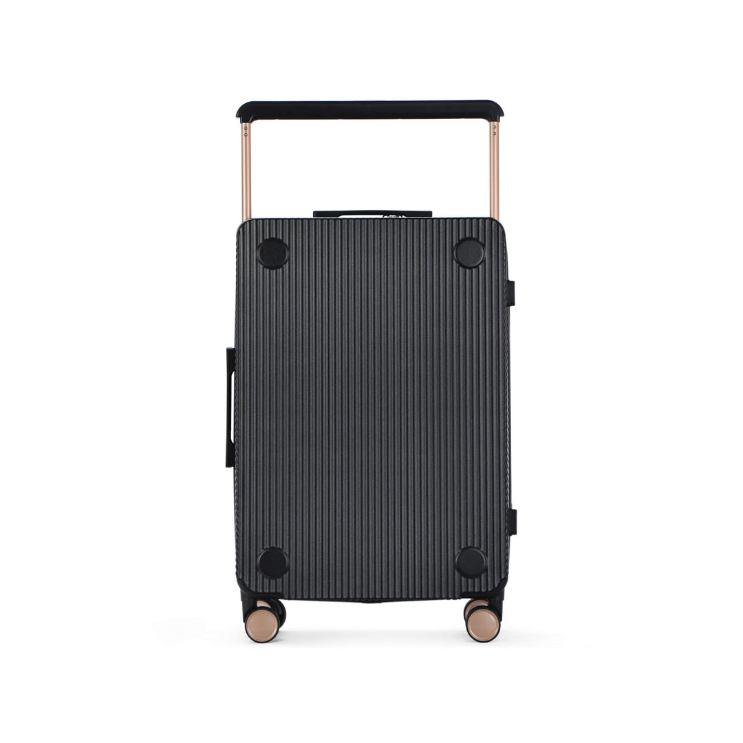 Beveiligd TSA slot op Rotterdam Voyager hardschaal koffer, essentiële bagagebeveiliging voor reizen.