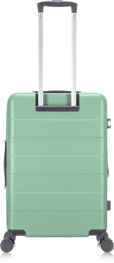 Robuuste hardshell reiskoffer met geïntegreerd laptopvak & soepele 360 graden wielen.