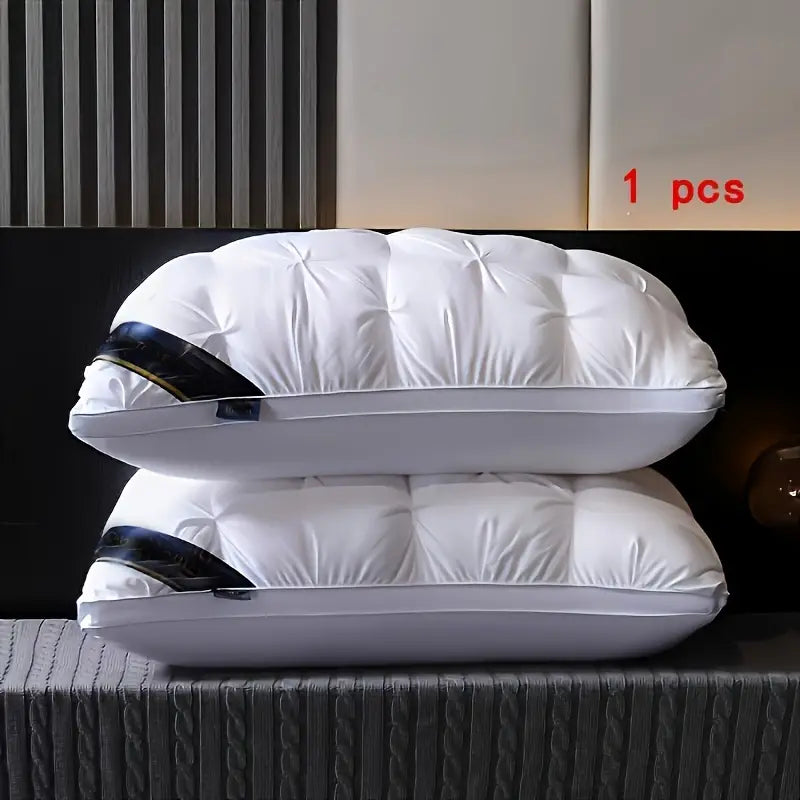 HealthySleep Luxe Neksteun Kussen toont ergonomische vorm voor diepe slaap