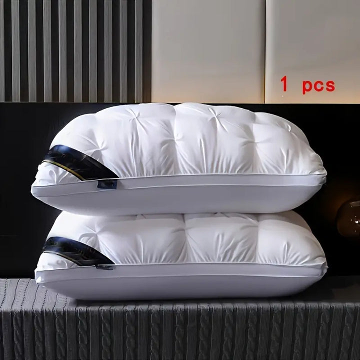 HealthySleep Luxe Neksteun Kussen toont ergonomische vorm voor diepe slaap