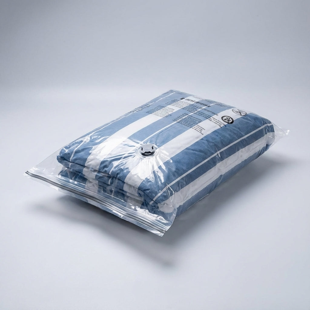 Handige VacuumVault vacuüm opbergzakken voor thuisorganisatie. Kleding, beddengoed comprimeren en ruimte besparen.