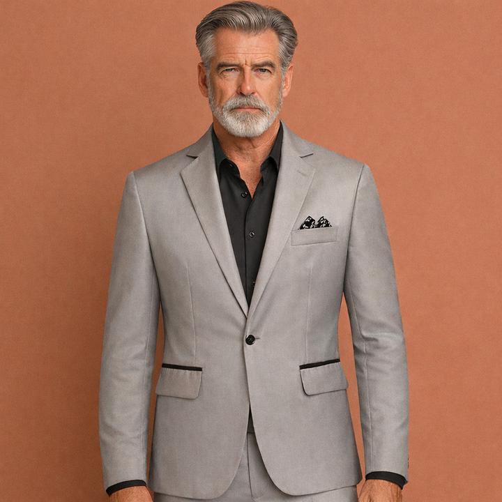 Moderne heren blazer met klassieke reverskraag. Ideaal voor herfst en winter.
