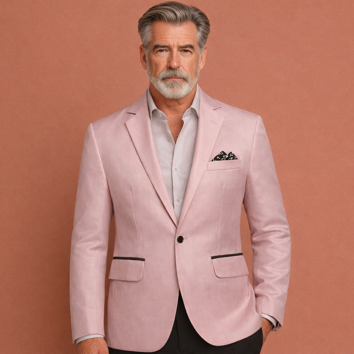 Comfortabele heren blazer met reverskraag. Perfecte jas voor een zakelijke of casual look.
