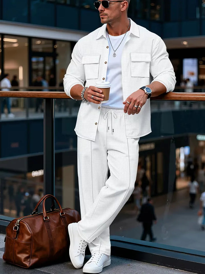 Heren bomberjack met knoopsluiting en functionele borstzakken, ideaal voor casual look.