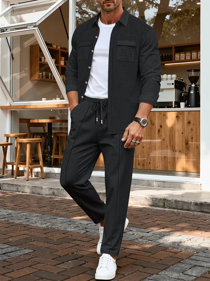 Modern heren bomberjack, met knoopsluiting en borstzakken, een must-have voor elke garderobe.