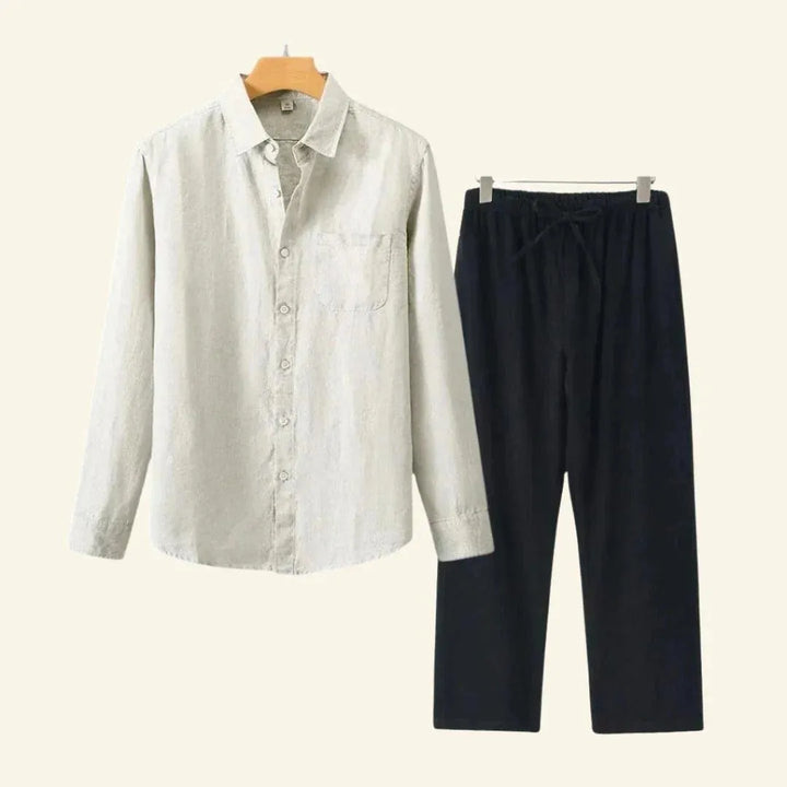 Heren broek & blouse set, een essentieel basisstuk voor een casual en comfortabele garderobe.