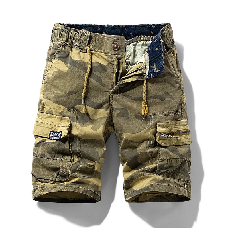 Comfortabele heren camouflage shorts, ideale korte broek voor zomer en casual gebruik.