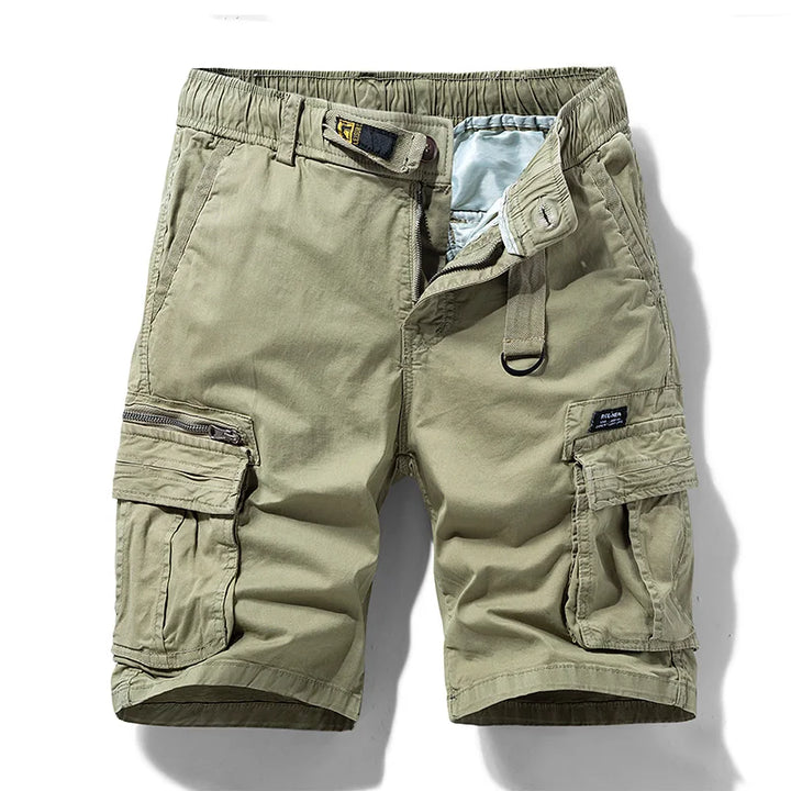 Heren praktische camouflage shorts met veel zakken, perfect voor casual comfort in de zomer.