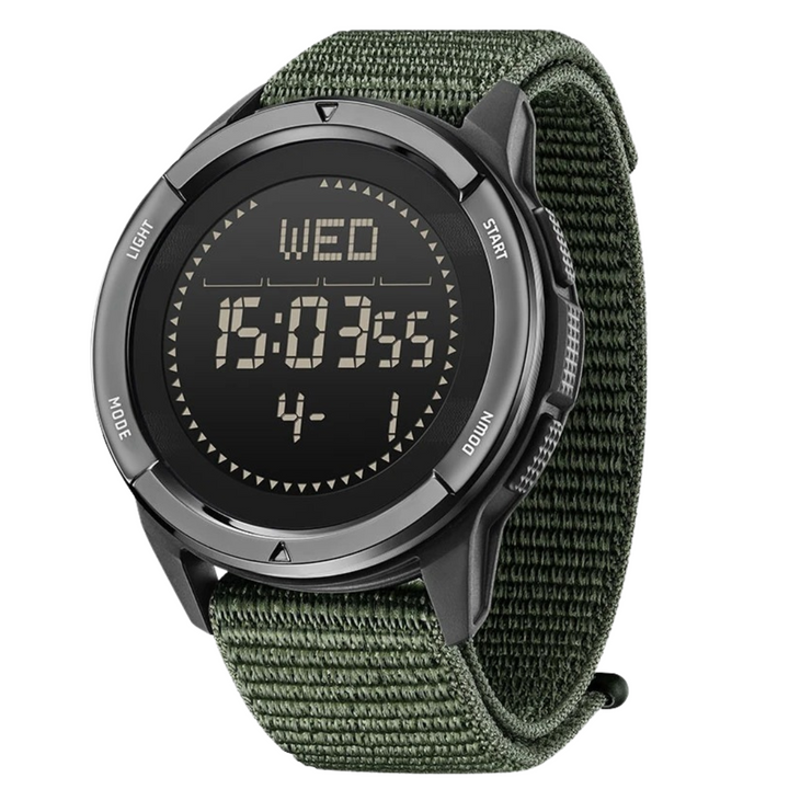 Heren carbon fiber outdoor horloge: lichtgewicht, robuust sporthorloge, waterdicht en met fitness tracker.