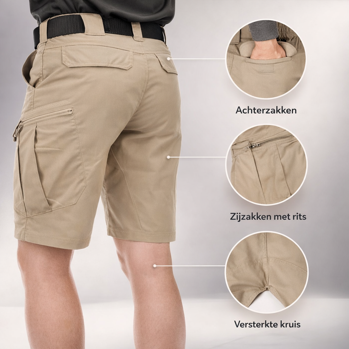 Zomerse heren cargo korte broek van ademende katoenmix, perfect voor mannenmode en dagelijks gebruik.
