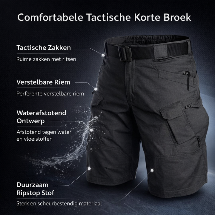 Functionele heren cargo shorts in militaire stijl, met meerdere zakken, ideaal voor outdoor.