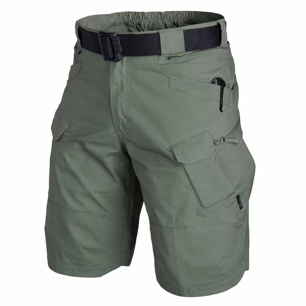 Militaire stijl heren korte broek met ruime zakken, ideaal voor zowel outdoor als casual.
