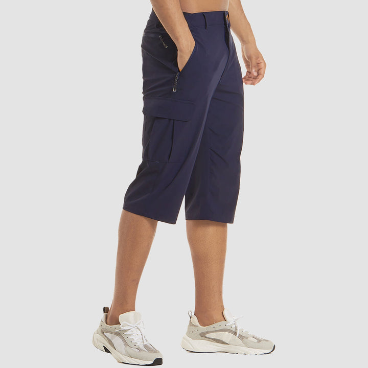 Sneldrogende heren cargo shorts, ideaal voor de zomer. Praktisch en comfortabel met meerdere zakken voor outdoor.
