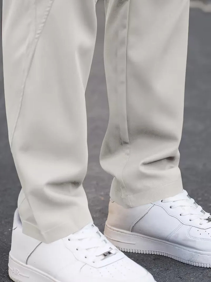 Casual heren cargobroek, comfortabel, rechte pijp, elastische taille, ideaal voor de lente.