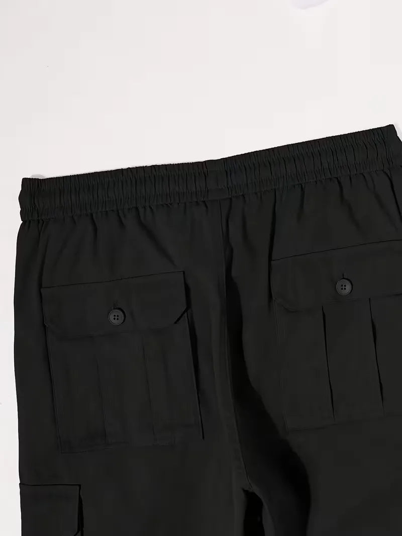 Zachte en comfortabele heren cargobroek, perfect voor casual gebruik met ruime flapzakken.