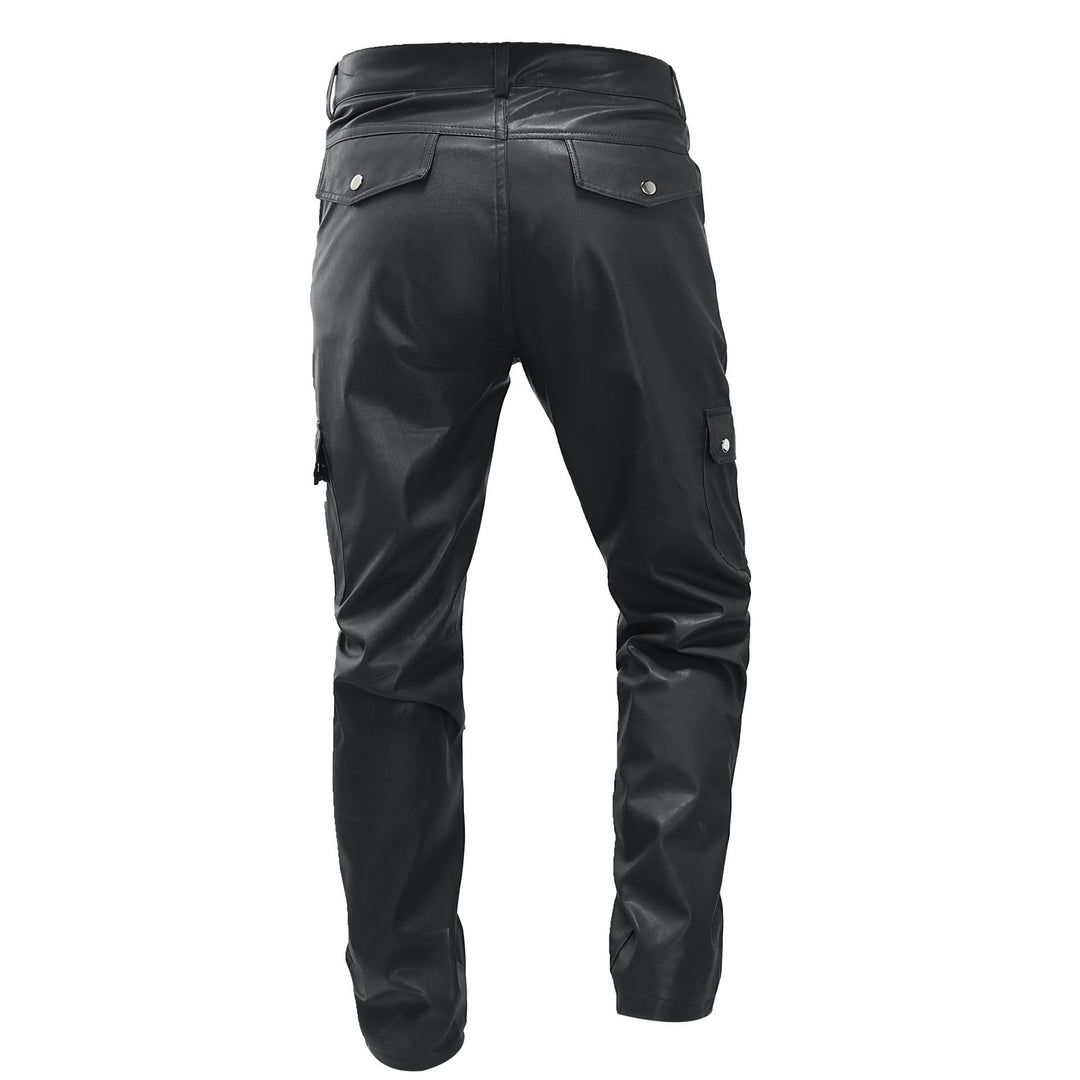 Casual glanzende heren cargobroek met ruime zakken, veelzijdig voor urban en alledaagse outfits.
